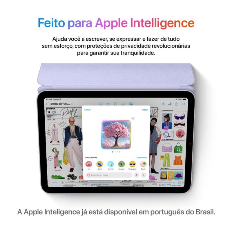 Apple iPad mini, A17 Pro, WiFi 128 GB Cinza-espacial - iPad Mini